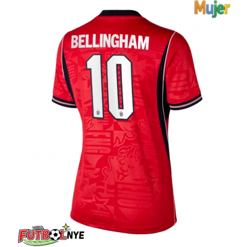 Camiseta Inglaterra Jude Bellingham #10 Visitante Equipación para mujer Mundial 2026 manga corta